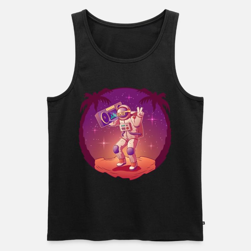 Espace spatial d’astronaute cool - Débardeur bio Premium Homme - noir