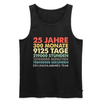 Silberhochzeit Geschenk 25 Jahre Hochzeitstag - Männer Premium Bio Tank Top - Schwarz - Vorne - Michal (187cm)