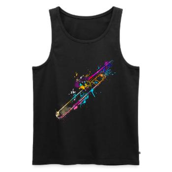 Trombonist | Trombone splash of color gift for - Men's Premium Organic Tank Top - black - Front - AI Model Male 178 light (178cm)