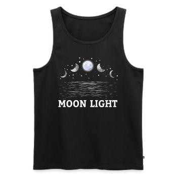 Moonlight moon phases astrology moon - Men's Premium Organic Tank Top - black - Front - AI Model Male 178 light (178cm)