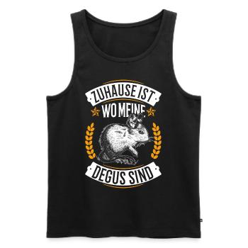 Zuhause ist wo meine Degus sind Degu Geschenk - Männer Premium Bio Tank Top - Schwarz - Vorne - Michal (187cm)