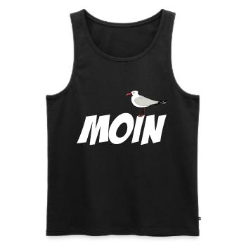Moin Norden Anker Möwe Hafen Kiel - Männer Premium Bio Tank Top - Schwarz - Vorne - Michal (187cm)