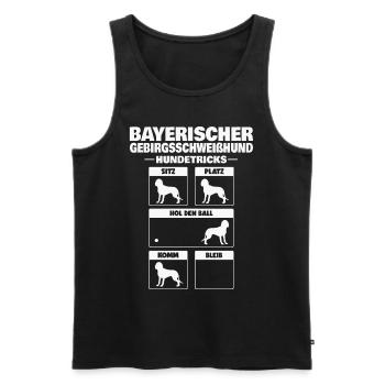 Bayerischer Gebirgsschweisshund Tricks BGS - Männer Premium Bio Tank Top - Schwarz - Vorne - AI Model Male 178 light (178cm)