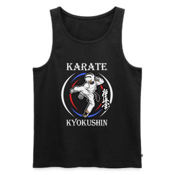 Karate Kyokushin Kickboxen Kampfkunst - Männer Premium Bio Tank Top - Schwarz - Vorne - AI Model Male 178 light (178cm)