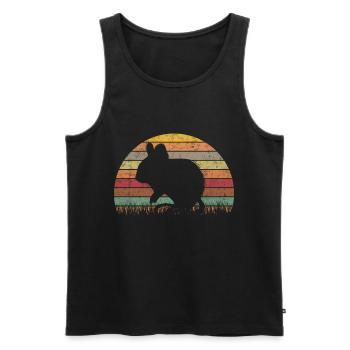 Degu Vintage Retro Rodents Gift - Men's Premium Organic Tank Top - black - Front - AI Model Male 178 light (178cm)