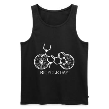 GOA Hofmann Bicycle Day Zauberwald 1943 - Männer Premium Bio Tank Top - Schwarz - Vorne - AI Model Male 178 light (178cm)