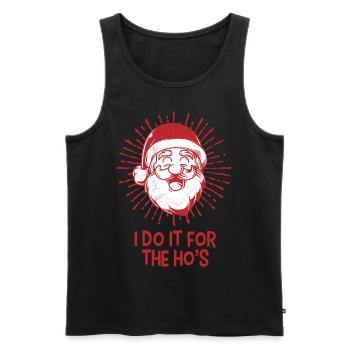 UGLY CHRISTMAS VINTAGE cadeau Santa Claus pour - Débardeur bio Premium Homme - noir - Devant - Michal (187cm)
