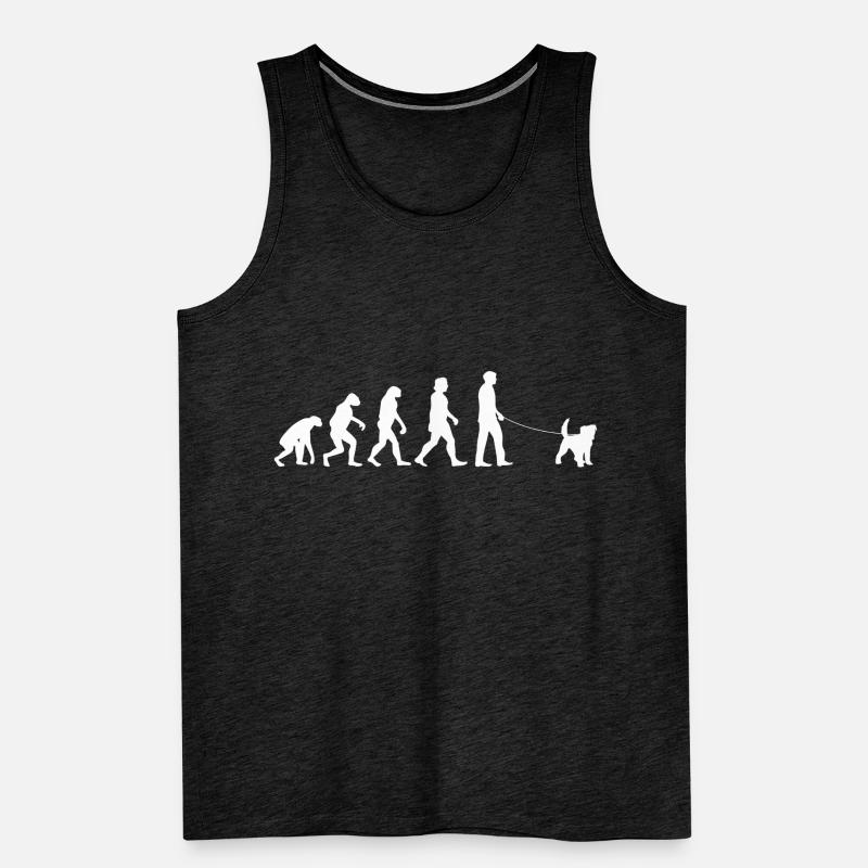 Fox Terrier Evolution Wirehaired Fox Terrier Gift Men's Premium Organic Tank Top