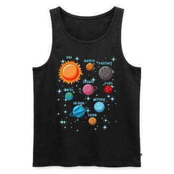 Weltraum Geschenk Astronomie Hobby für Nerds - Männer Premium Bio Tank Top - Schwarz - Vorne - Michal (187cm)