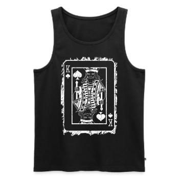 Joueurs de poker cadeaux POKERN pour les joueurs de poker - Débardeur bio Premium Homme - noir - Devant - Michal (187cm)