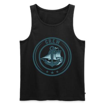 SAIL CREW gift sailors for sailing team SAILING - Men's Premium Organic Tank Top - black - Front - AI Model Male 178 light (178cm)