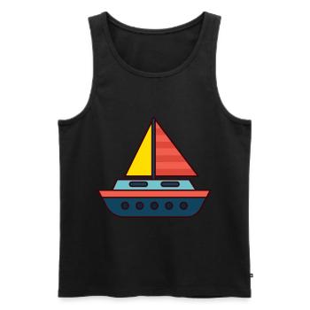 SAIL CREW gift sailors for sailing team - Men's Premium Organic Tank Top - black - Front - AI Model Male 178 light (178cm)