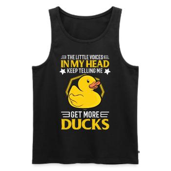 Gummienten Badeenten Quitscheente Sammler Spruch - Männer Premium Bio Tank Top - Schwarz - Vorne - AI Model Male 178 light (178cm)