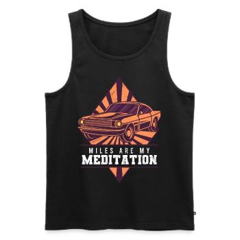 MUSCLE CAR Gift US Car Meet for Auto - Men's Premium Organic Tank Top - black - Front - AI Model Male 178 light (178cm)