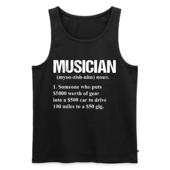 MUSICIAN Gift Guitarist for Musician MUSICIAN - Men's Premium Organic Tank Top - black - Front - Michal (187cm)