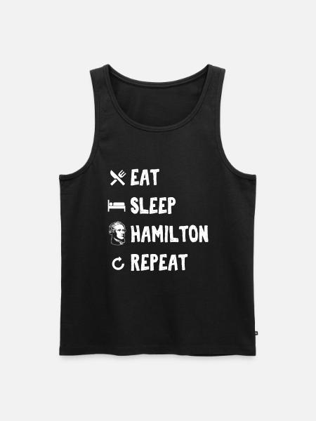 Eat Sleep Hamilton Repeat - Men's Premium Organic Tank Top - black