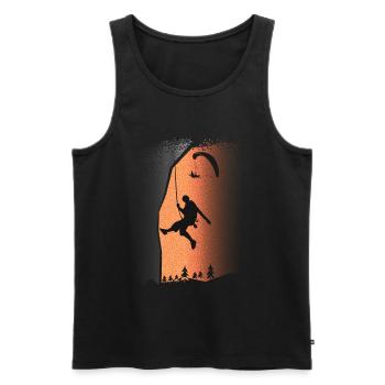 Escalade & Bouldern - GrimpeursBoulderer - Débardeur bio Premium Homme - noir - Devant - Michal (187cm)