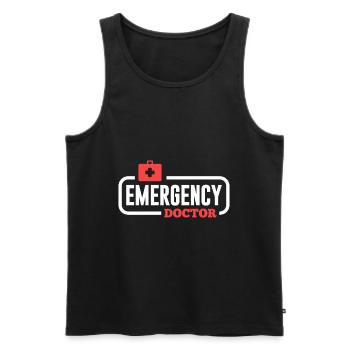 Emergency Doctor Paramedic First Aider Emergency Sick - Men's Premium Organic Tank Top - black - Front - Michal (187cm)