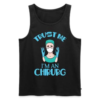 Surgeon Doctor Hospital Operation Surgery - Men's Premium Organic Tank Top - black - Front - AI Model Male 178 light (178cm)