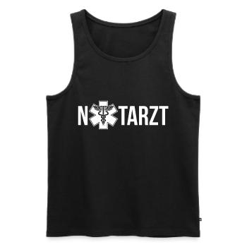 Notarzt Sanitäter Krankenwagen Arzt Klinik - Männer Premium Bio Tank Top - Schwarz - Vorne - Michal (187cm)