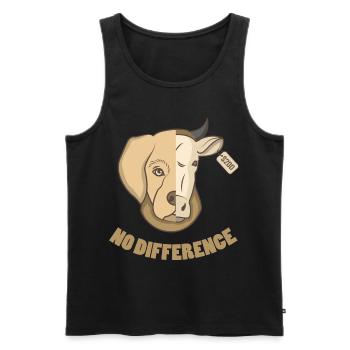 VEGETARIAN gift animal rights activists for vegans - Men's Premium Organic Tank Top - black - Front - AI Model Male 178 light (178cm)
