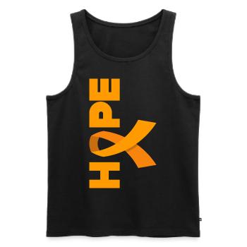 CANCER HOPE Children's Cancer Gift Gold Ribbon - Men's Premium Organic Tank Top - black - Front - Michal (187cm)