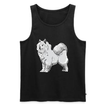 Samoyed sled dog Samoyed gift - Men's Premium Organic Tank Top - black - Front - AI Model Male 178 light (178cm)
