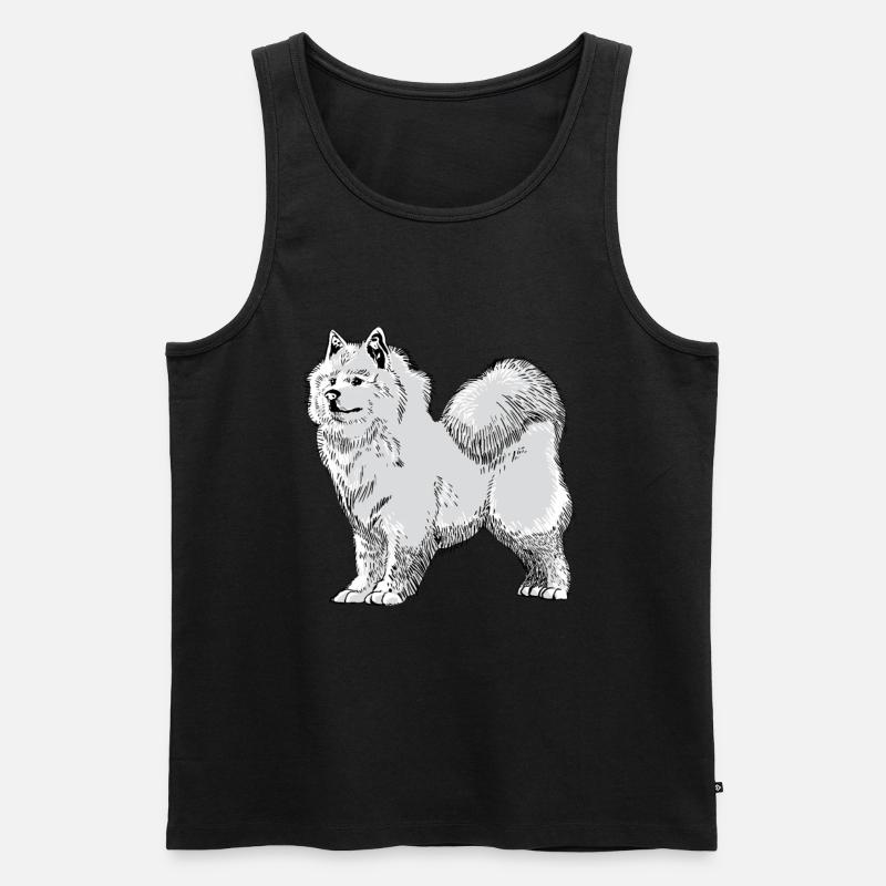 Samojede Schlittenhund Samojeden Geschenk - Männer Premium Bio Tank Top - Schwarz