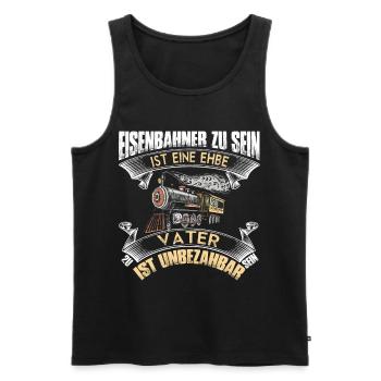 Eisenbahn Lok Lokführer Eisenbahner Lokomotive - Männer Premium Bio Tank Top - Schwarz - Vorne - AI Model Male 178 light (178cm)