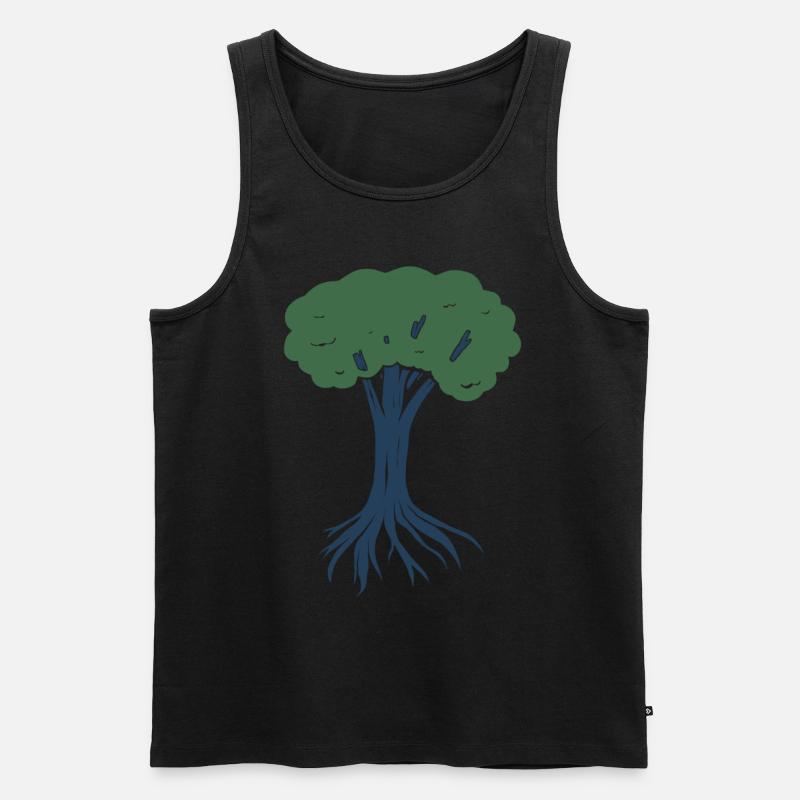 Retro-Baum - Männer Premium Bio Tank Top - undefined