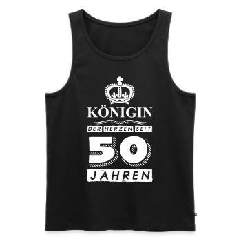 50 Geburtstag Königin der Herzen 1971 - Männer Premium Bio Tank Top - Schwarz - Vorne - Michal (187cm)