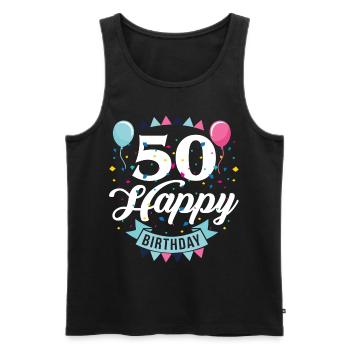 50. Geburtstag Geschenk Jahrestag 1971 - Männer Premium Bio Tank Top - Schwarz - Vorne - Michal (187cm)