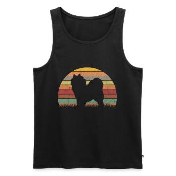 Samoyed vintage sled dog Samoyed - Men's Premium Organic Tank Top - black - Front - AI Model Male 178 light (178cm)