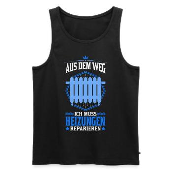 Aus dem Weg Ich muss Heizungen reparieren - Männer Premium Bio Tank Top - Schwarz - Vorne - Michal (187cm)