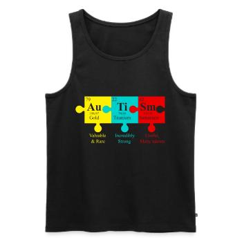 AUTISMUS SPRUCH Welt Autismus Tag Geschenk - Männer Premium Bio Tank Top - Schwarz - Vorne - AI Model Male 178 light (178cm)