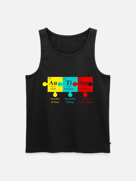 AUTISME SPRUCH World Autisme Day Gave - Herre Premium økologisk tanktop - sort