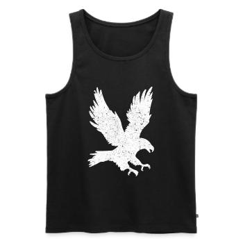 Adler Vogel Habicht Greifvögel Raubtier - Männer Premium Bio Tank Top - Schwarz - Vorne - AI Model Male 178 light (178cm)