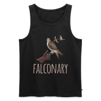 Falknerei Adler Falke Vogelkunde Vögel - Männer Premium Bio Tank Top - Schwarz - Vorne - AI Model Male 178 light (178cm)