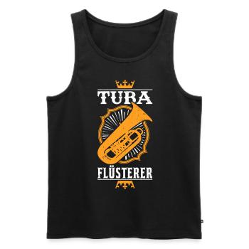 Tuba Whisperer Wind Orchestra Tubist Tuba Player - Men's Premium Organic Tank Top - black - Front - Michal (187cm)