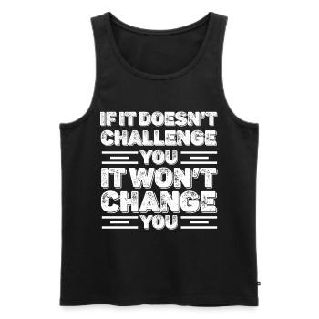 Workout Training Motivation Outdoor Fitness - Männer Premium Bio Tank Top - Schwarz - Vorne - AI Model Male 178 light (178cm)