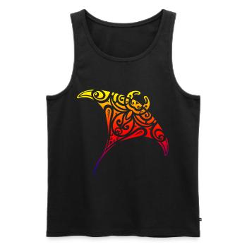 Stingray Tattoo Rays Marine Animals - Men's Premium Organic Tank Top - black - Front - Michal (187cm)