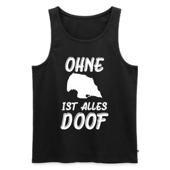 Fehmarn Home Island Baltic Sea Sun Island - Men's Premium Organic Tank Top - black - Front - AI Model Male 178 light (178cm)