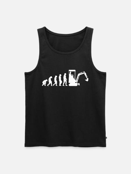 Baggerführer Evolution Bagger Baggerfahrer - Männer Premium Bio Tank Top - Schwarz