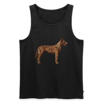 Hollandse Herder Holländischer Schäferhund - Männer Premium Bio Tank Top - Schwarz - Vorne - Michal (187cm)