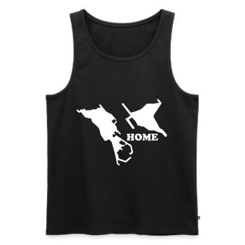 Helgoland Home North Sea Island Dune - Men's Premium Organic Tank Top - black - Front - AI Model Male 178 light (178cm)