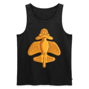 QUIMBAYA FLUGZEUG Ancient Alien Theoretiker - Männer Premium Bio Tank Top - Schwarz - Vorne - AI Model Male 178 light (178cm)