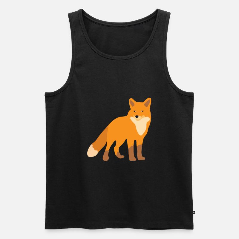 Fuchs Wildfuchs Rotfuchs Wildtier - Männer Premium Bio Tank Top - Schwarz
