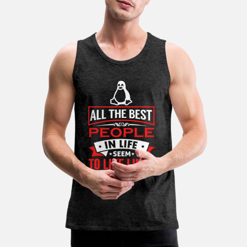 Linux Coding Nerd Sysadmin Geek Administrator Männer Premium Bio Tank Top