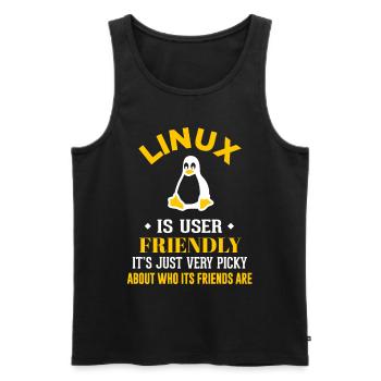 Linux Geek Coding Programmierer Nerd - Männer Premium Bio Tank Top - Schwarz - Vorne - AI Model Male 178 light (178cm)