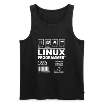 Geek Linux Programmierer lustige Definition - Männer Premium Bio Tank Top - Schwarz - Vorne - AI Model Male 178 light (178cm)